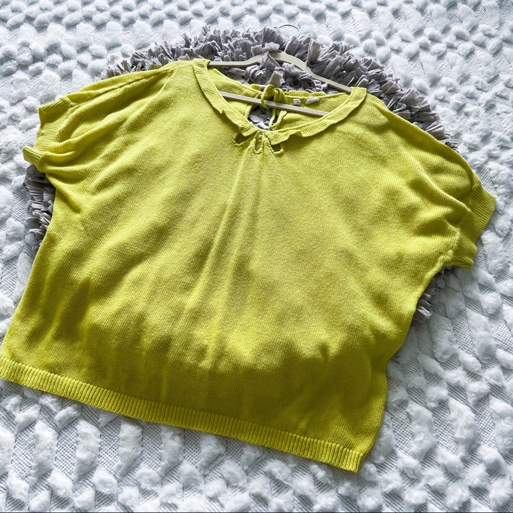 Anthropologie Moth Addie Collar Knit Green Top - Picture 2 of 7